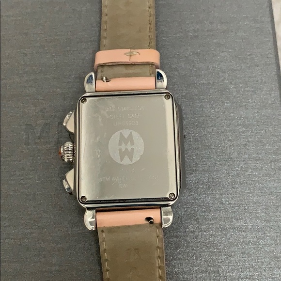 MICHELE WATCH PINK SILVER SQUARE main image 6